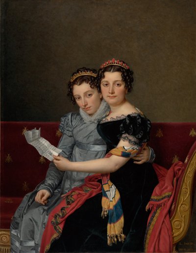 Die Schwestern Zénaïde und Charlotte Bonaparte von Jacques Louis David